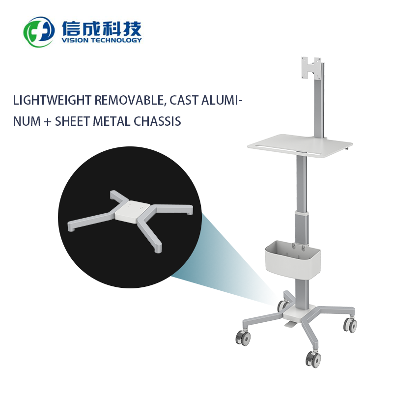 Manufacturers ship mobile workstations height adjustable medical laptop stroller Tablet VESA hospital stroller