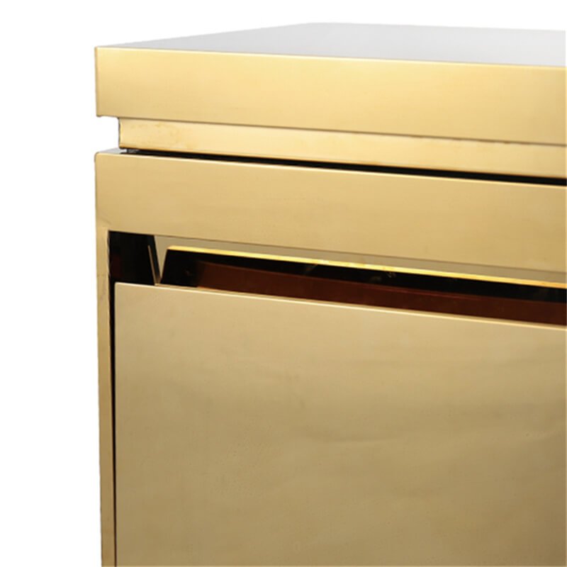Golden Cabinet Professional Luxury Metal Salon Trolley for Beauty Hair Salon