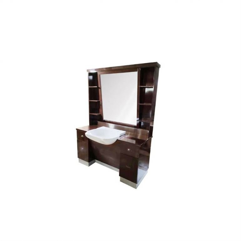 Styling Hair Trolley Cart With Wheel Color And Back Bar Material Salon De Coiffure Miroir Mirror Station