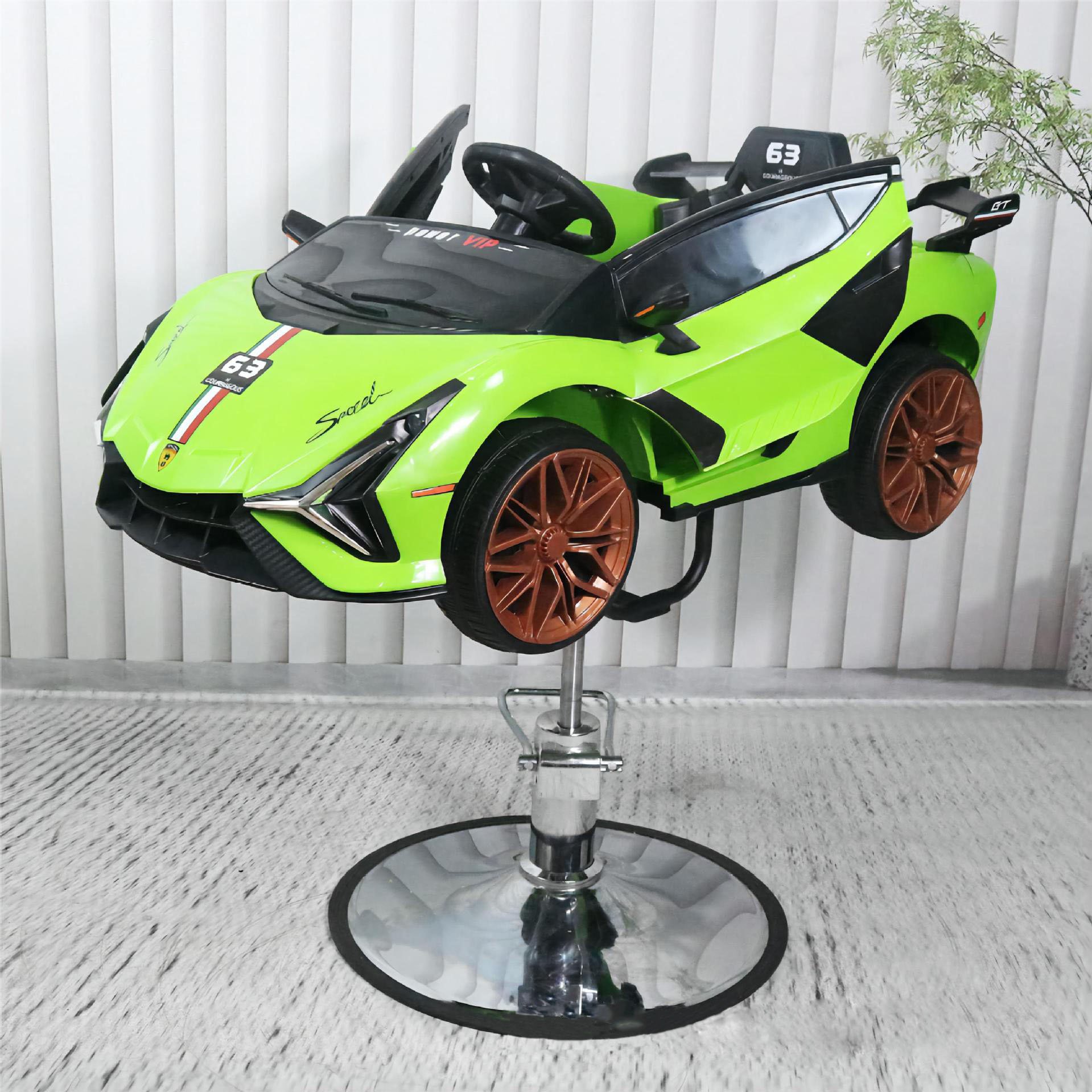 Children's hair cutting chair hair salon electric toy cartoon barber chair children's car barber chair special for hair salon