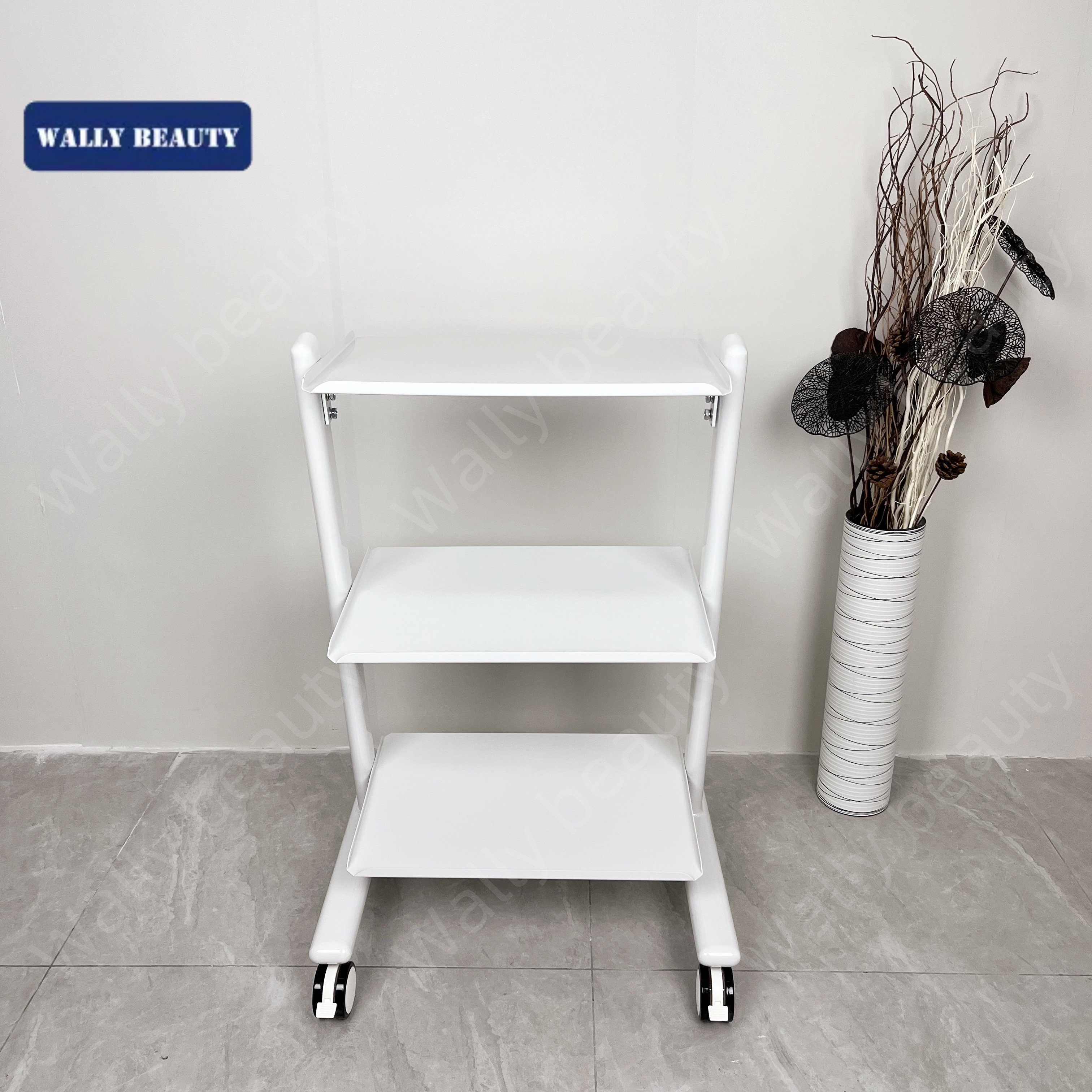 Barber trolley beauty metal white hairdressing hair salon equipment salon trolley cart