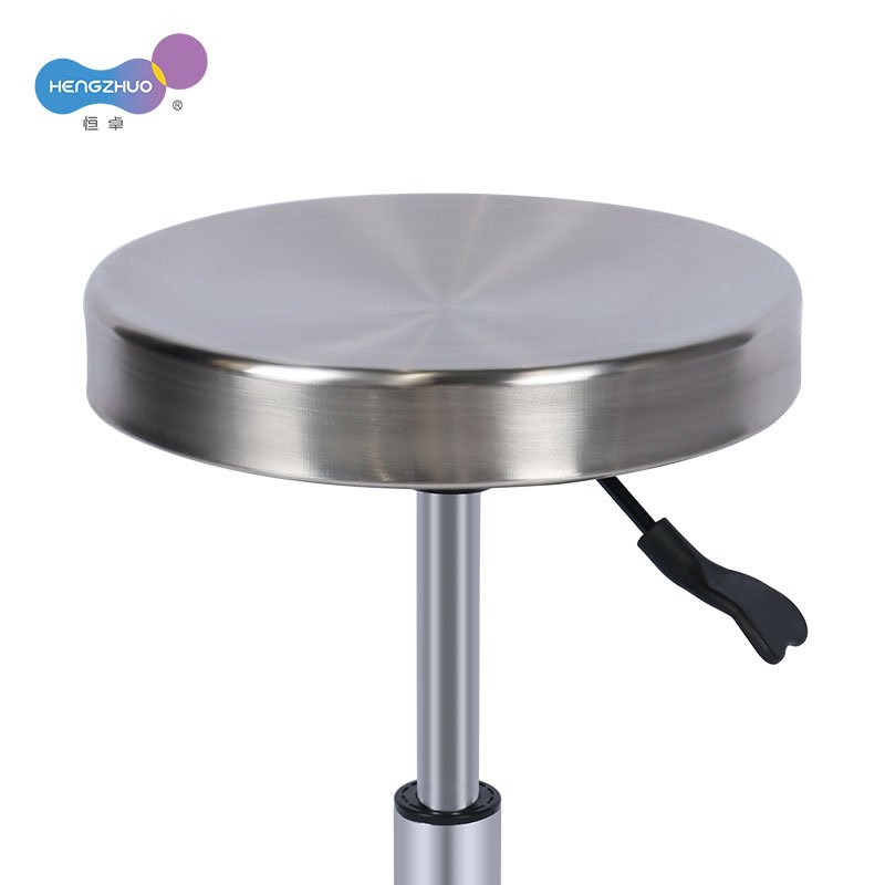 High Quality Stainless Steel Salon Stool with Rolling Wheels Hairdressing Chair