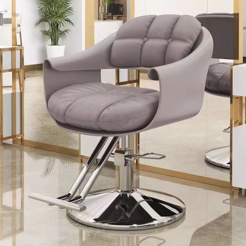 Wholesale barbershop chair black silver golden Metal Base hair salon chair lift swivel Barber Chairs