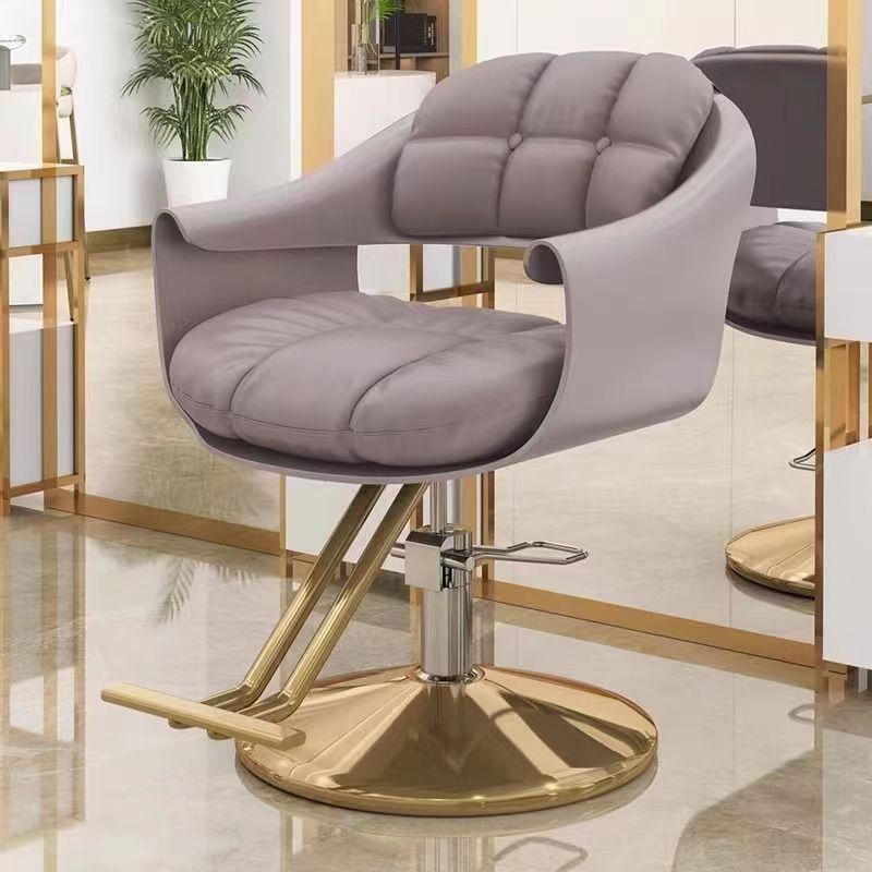 Wholesale barbershop chair black silver golden Metal Base hair salon chair lift swivel Barber Chairs