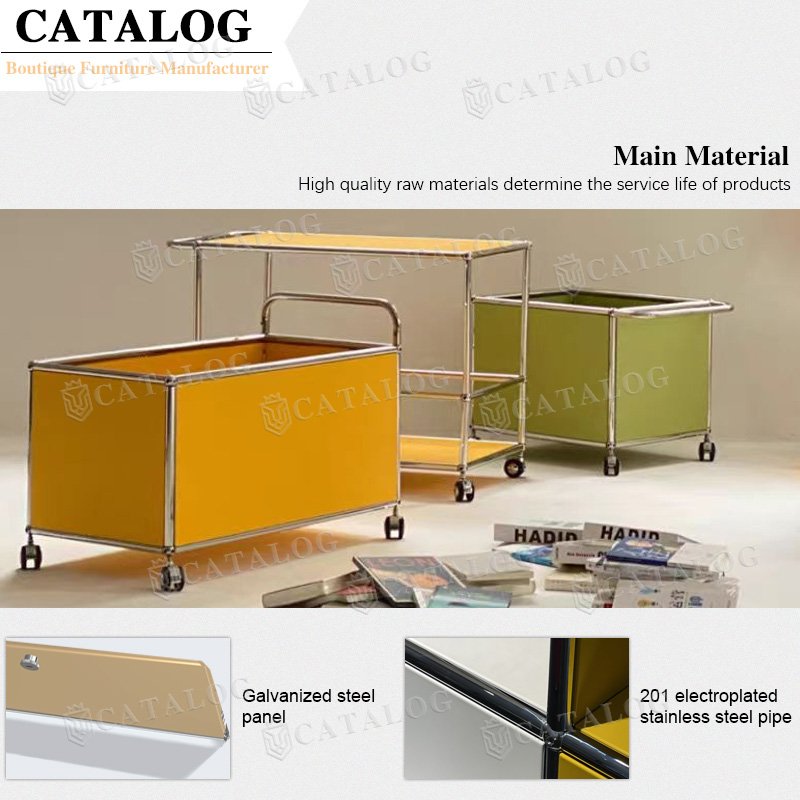 Modular CUSTOM Furniture Wheels Cart Multipurpose 3 Layers File Storage Trolly Trolley Cart