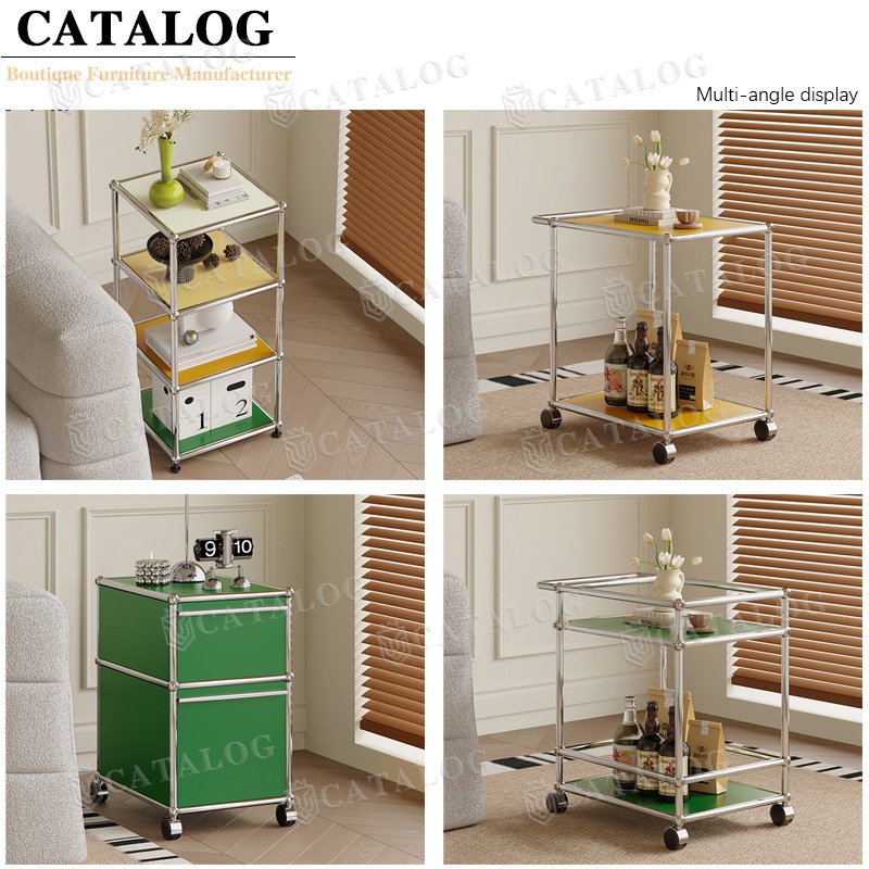 Modular CUSTOM Furniture Wheels Cart Multipurpose 3 Layers File Storage Trolly Trolley Cart