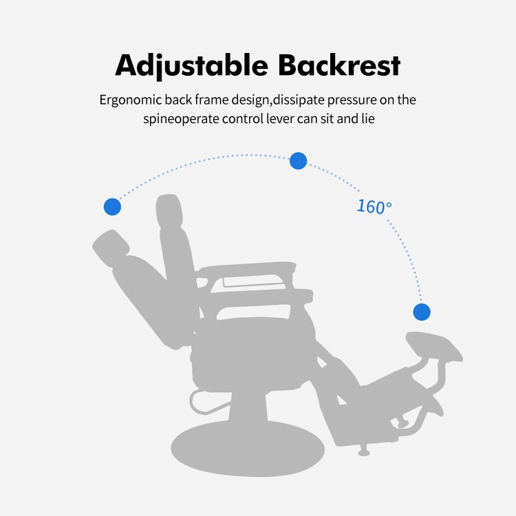 Portable Metal Classic Retro Barber Chairs luxury wholesale vintage black barber chair For Hair Cutting