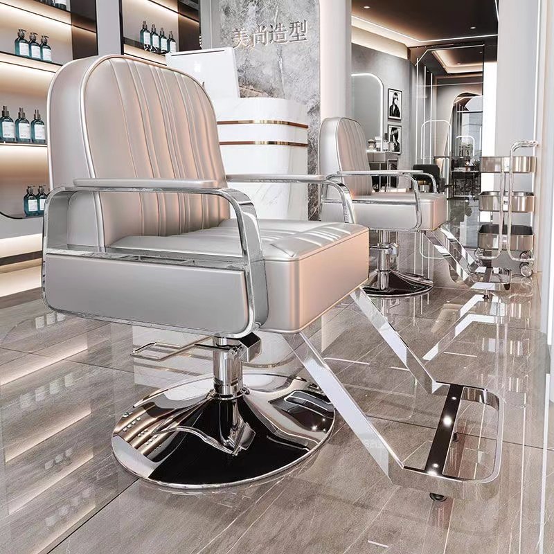 K Hairdressing Hair Reclining Hydraulic Vintage Shop Furniture Beauty Cutting Styling Salon Barber Chair