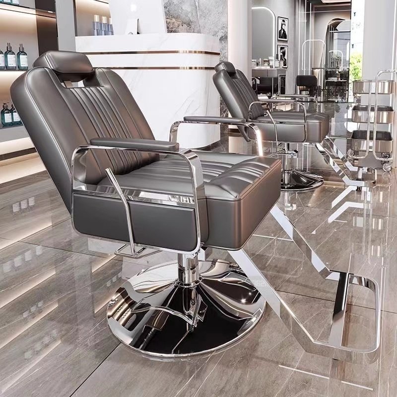 K Hairdressing Hair Reclining Hydraulic Vintage Shop Furniture Beauty Cutting Styling Salon Barber Chair