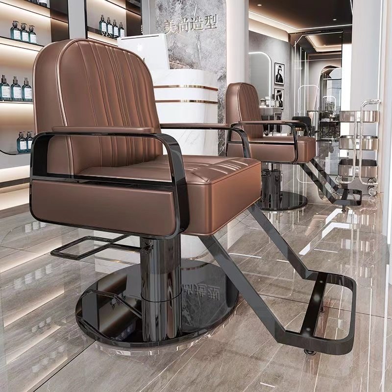 K Hairdressing Hair Reclining Hydraulic Vintage Shop Furniture Beauty Cutting Styling Salon Barber Chair