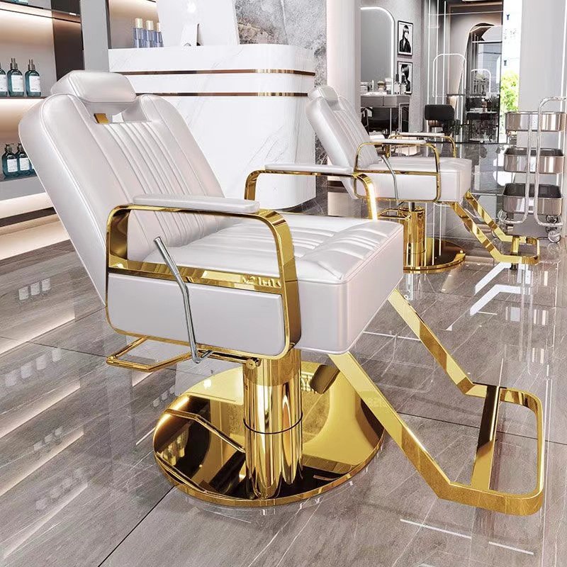 K Hairdressing Hair Reclining Hydraulic Vintage Shop Furniture Beauty Cutting Styling Salon Barber Chair