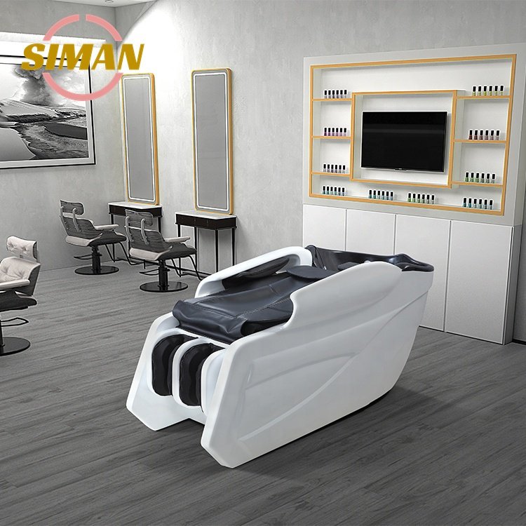 Siman luxury electric shampoo bed healthy full body air bag massage hair washing chair with water circulation and steamer