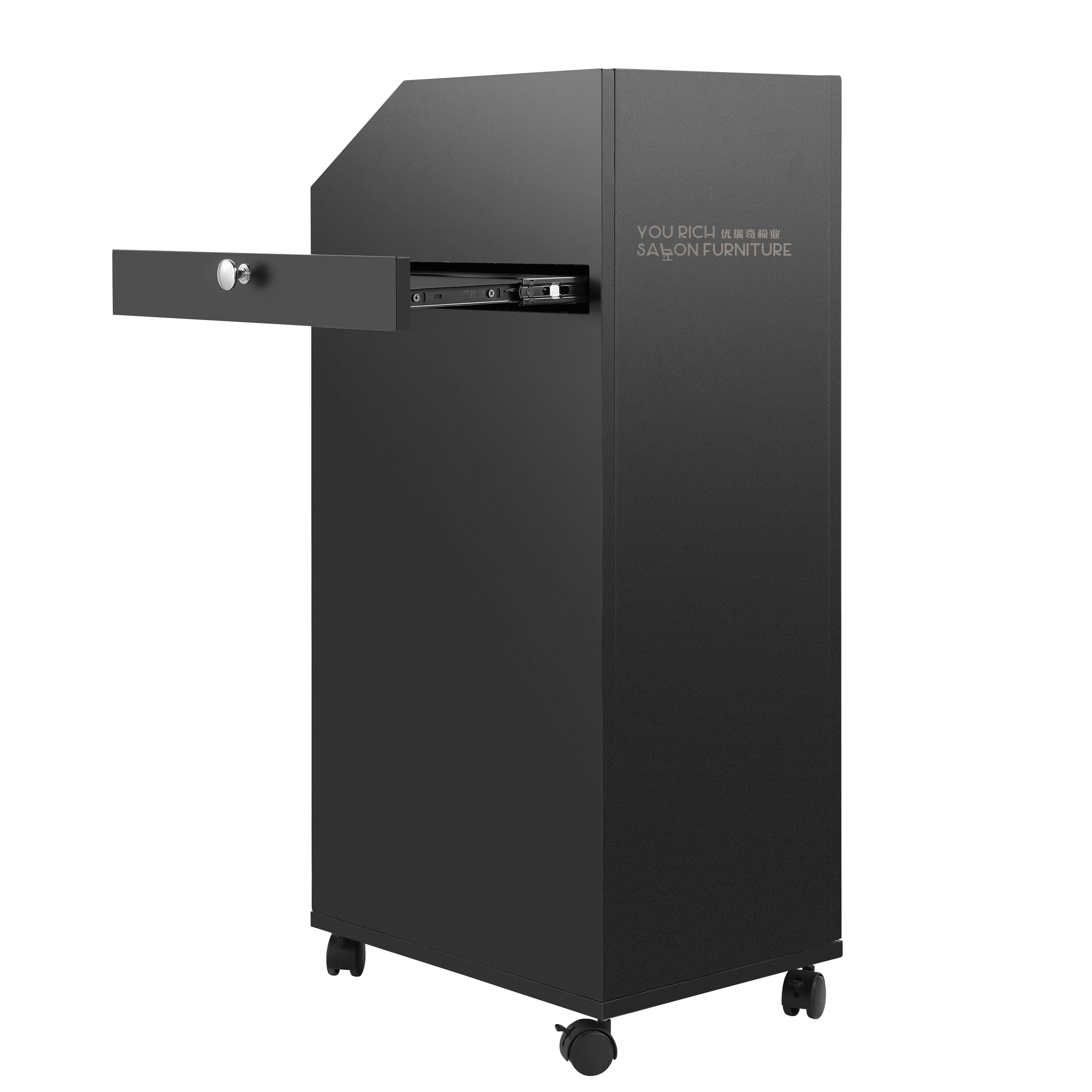 Professional Locking Hair Salon Trolley Rolling Cart With 4 Drawer for Space Saving Hairdressing Salon Beauty Furniture