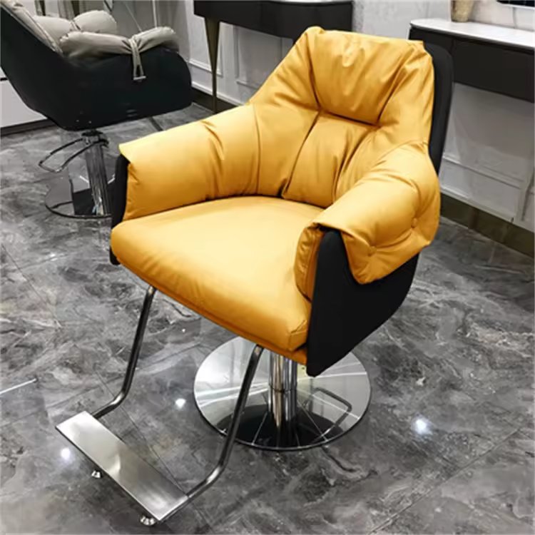 Jincheng modern modeling hair salon chair furniture barber chair hairdressing hydraulic recliner waiting stool
