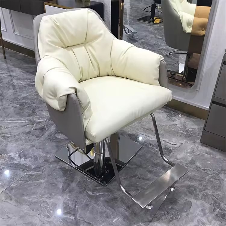 Jincheng modern modeling hair salon chair furniture barber chair hairdressing hydraulic recliner waiting stool