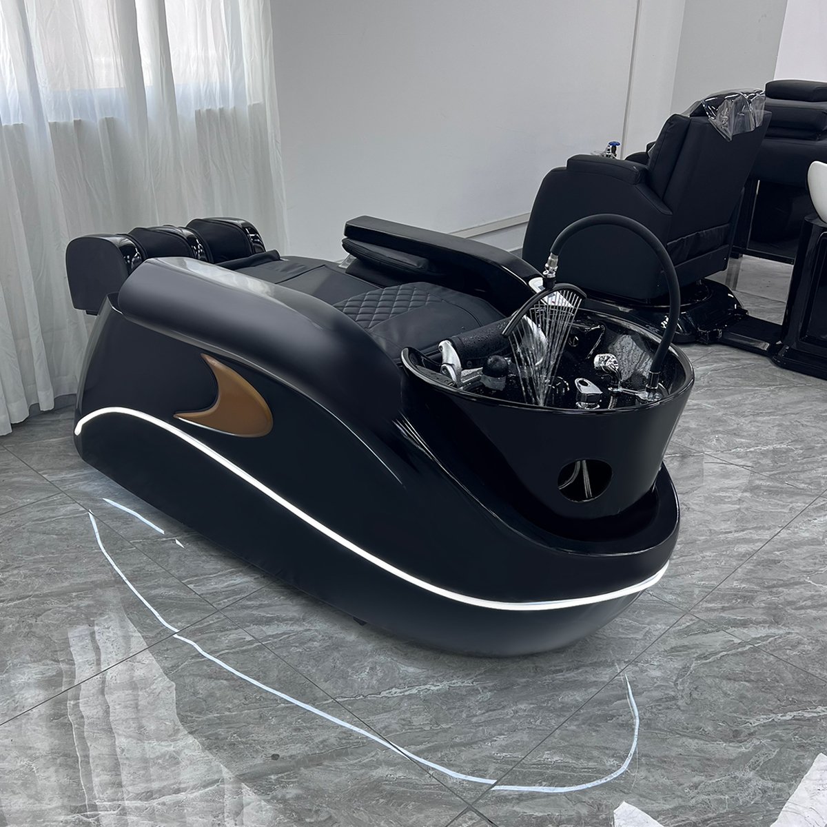 Electric Head Spa Treatment Therapy Water Circulation Full Body Massage Shampoo Bed Hair Washing Chair Head Spa Shampoo Bed