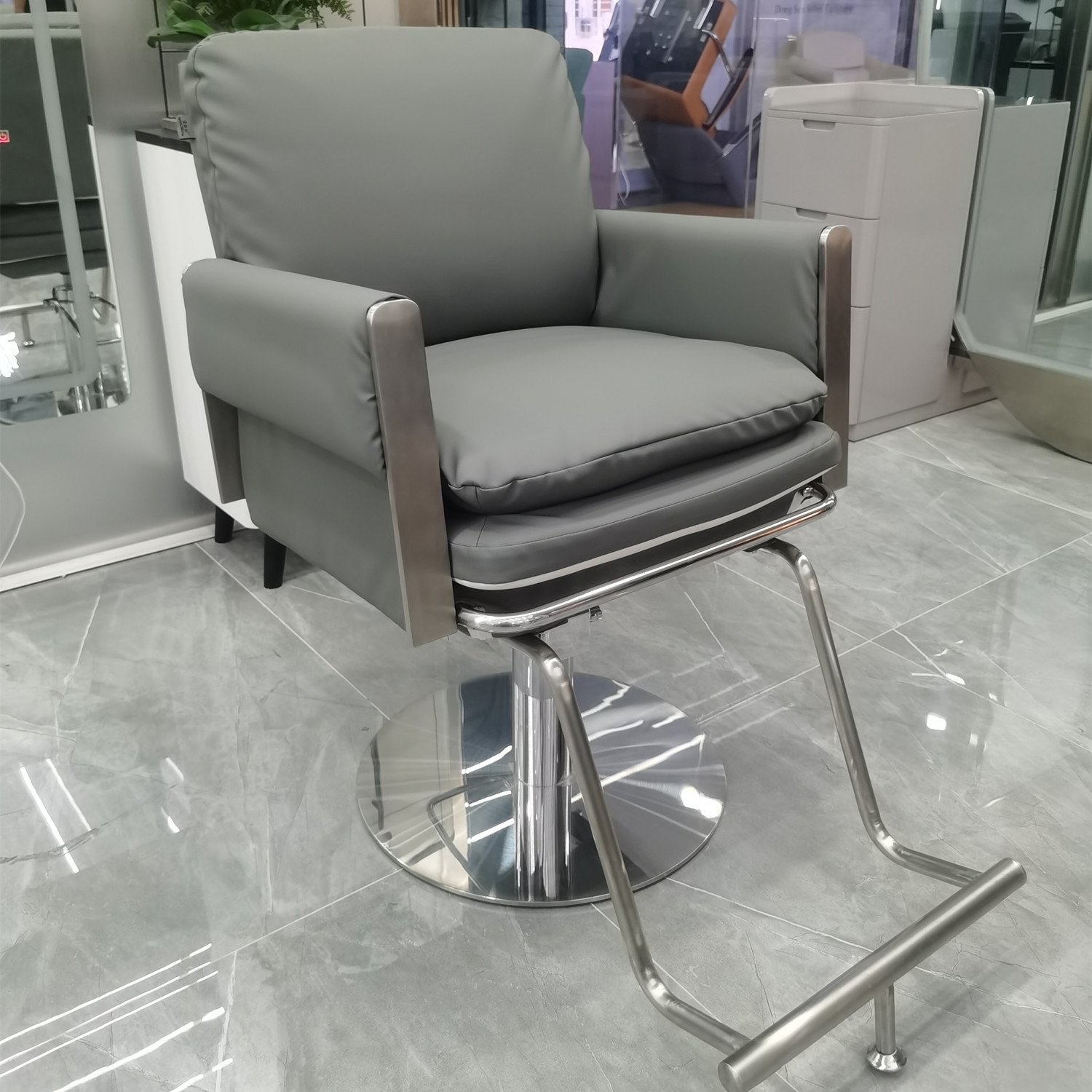 Hairdressing Equipment Barbershop Leather Salon Chair Styling Furniture Hair Cutting Barber Shop Chairs For Hair Stylist