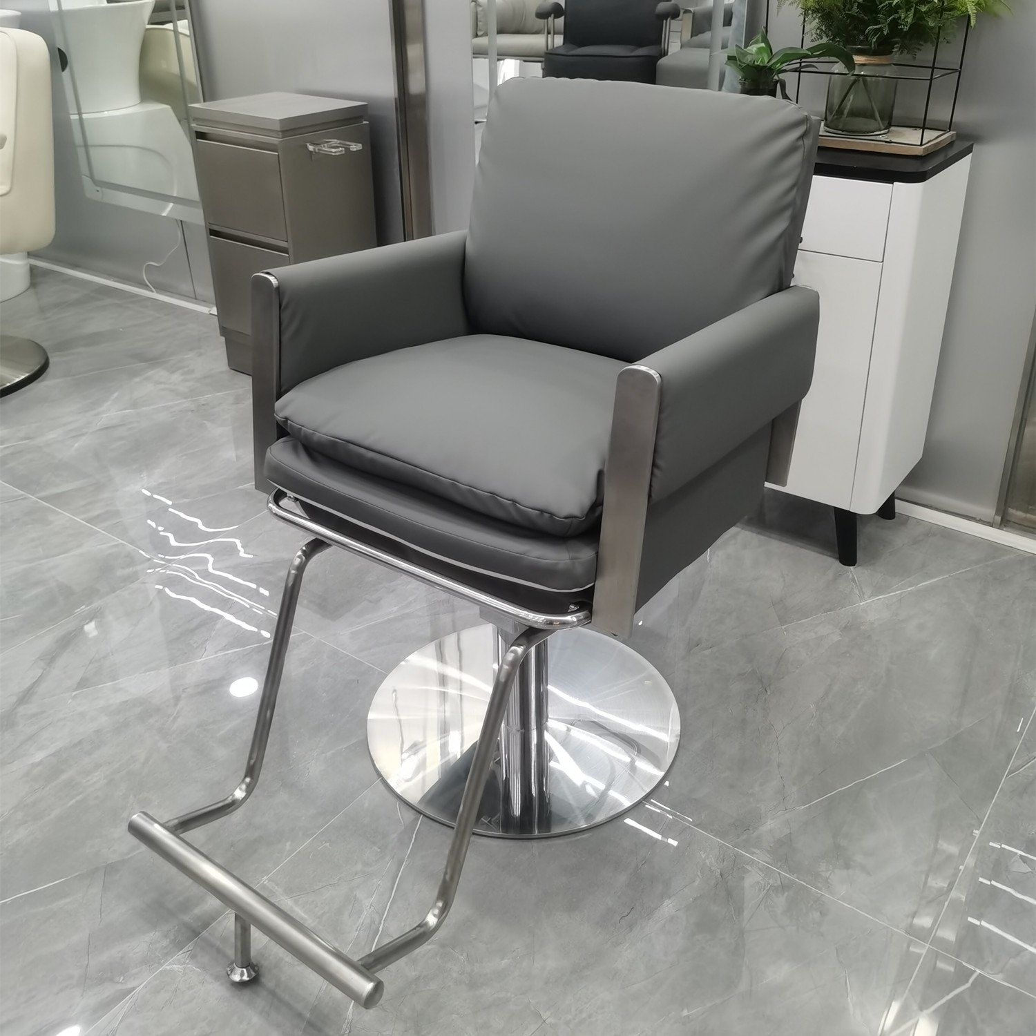 Hairdressing Equipment Barbershop Leather Salon Chair Styling Furniture Hair Cutting Barber Shop Chairs For Hair Stylist
