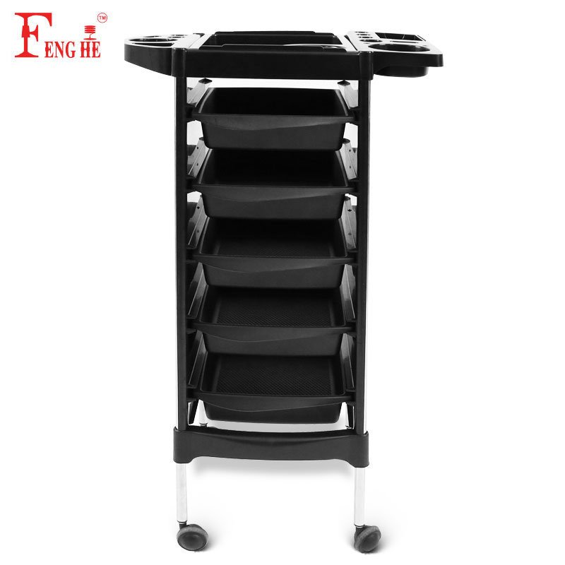 Salon Trolley Cart with Lock and Rolling Wheels, Features Multiple Storage Drawers for Optimal Organization of Beauty Equipment