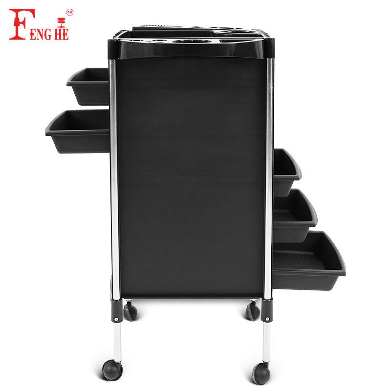 Salon Trolley Cart with Lock and Rolling Wheels, Features Multiple Storage Drawers for Optimal Organization of Beauty Equipment