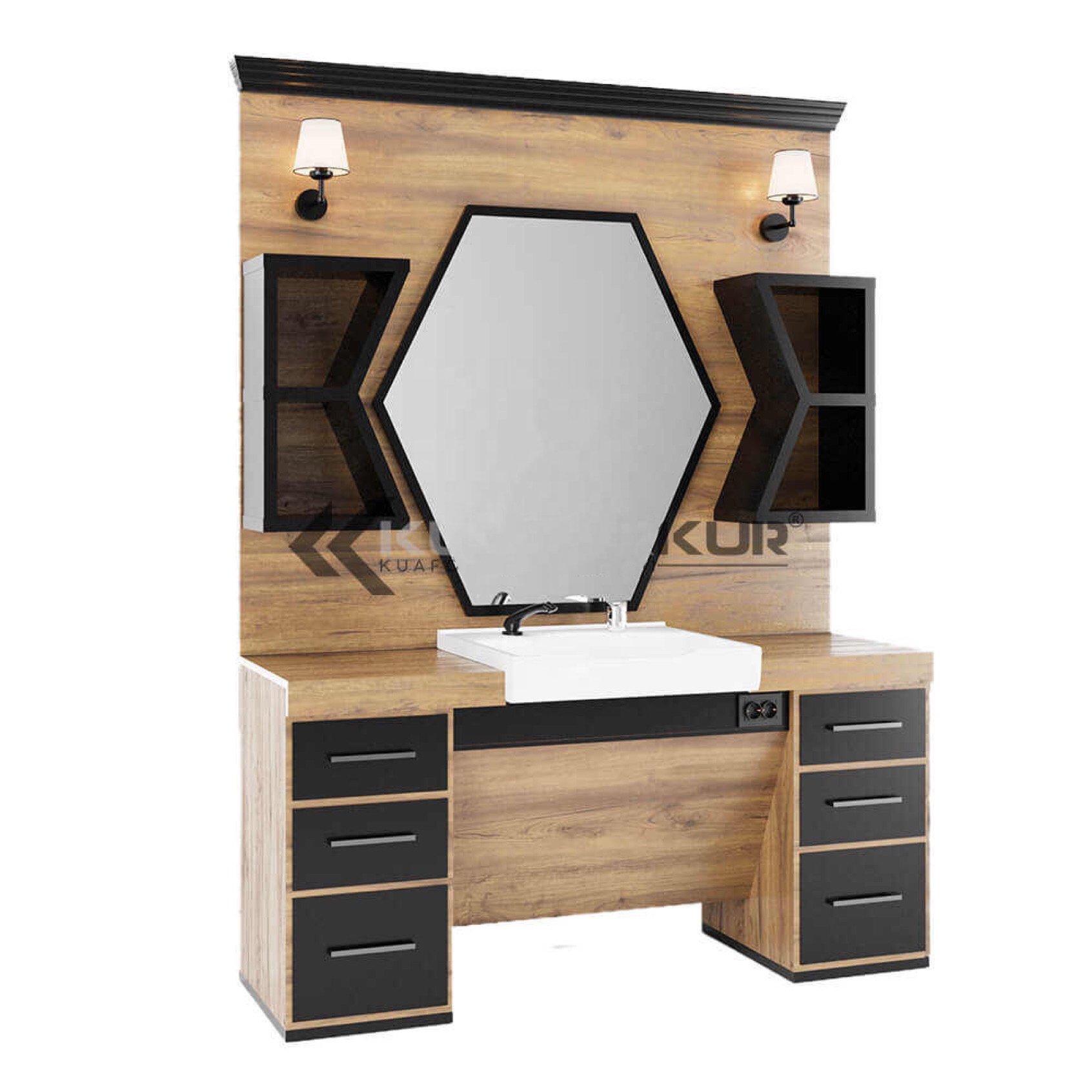 newest barber station with mirror black barber shop stations wood barber styling station