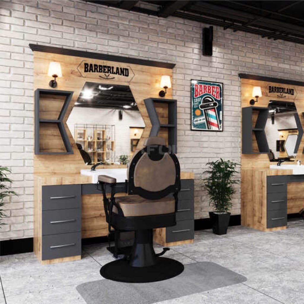 newest barber station with mirror black barber shop stations wood barber styling station