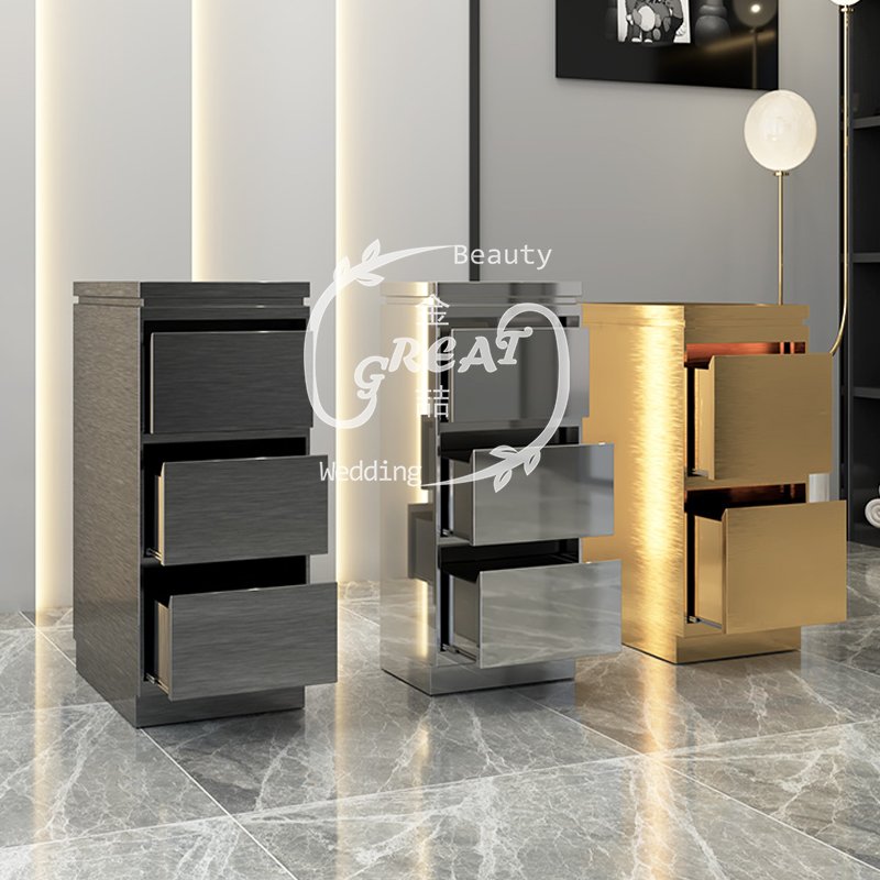 Foshan Great Factory Salon Equipment New Design Luxury Modern Tools Storage Cabinet For Barber Shop