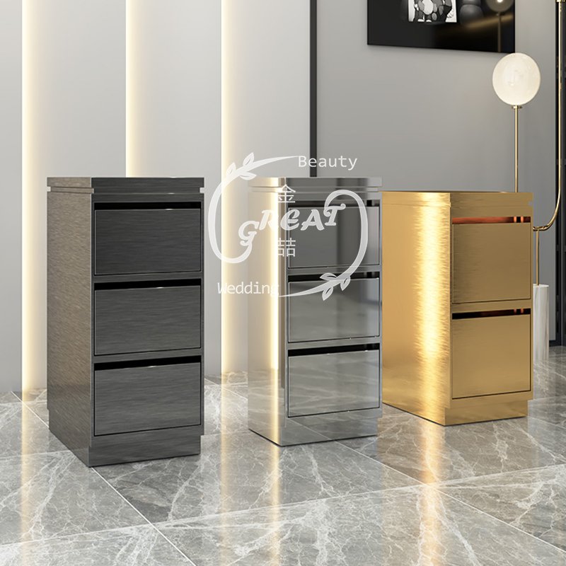 Foshan Great Factory Salon Equipment New Design Luxury Modern Tools Storage Cabinet For Barber Shop