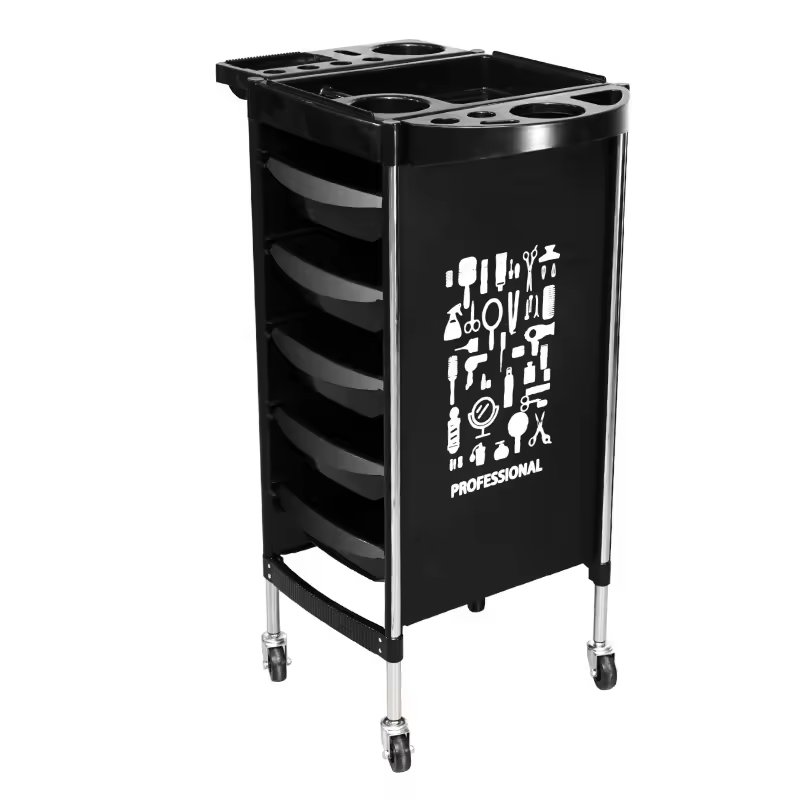 Beauty salon tray trolley Hair perm dyeing trolley hair salon tool cart barbershop five-layer storage storage