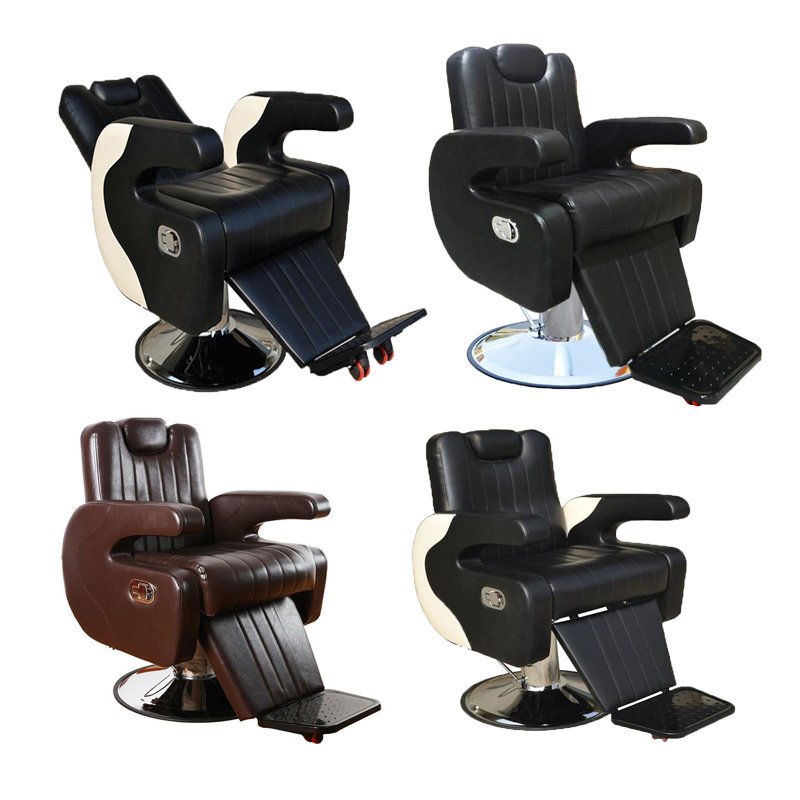 2023 luxury all purpose barber chair hair salon equipment Black Recline Hydraulic Styling barber Chair
