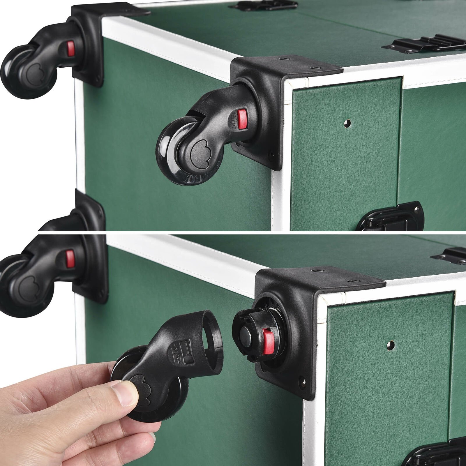 Sliding Drawer Lockable Travel Nail Tech Hairstylist Barber Rolling Makeup Train Salon Cosmetology Case