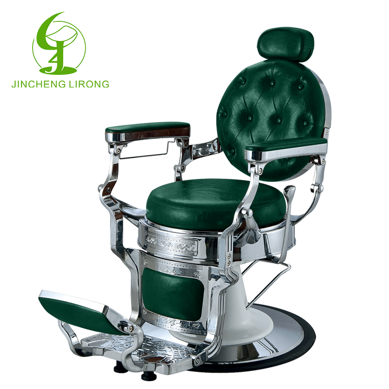 Jincheng Modern black Leather Hair Salon Hairstyling Chair Swivel Beauty Salon Men's barber chair Stainless Steel Frame