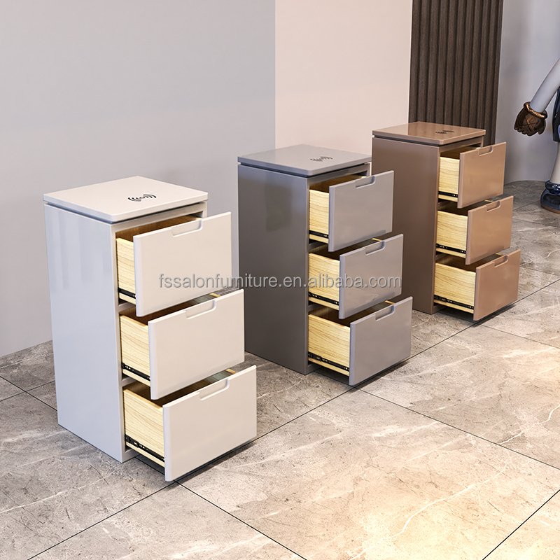 Luxury Beauty Hairdressing Wood Cabinet Tool Drawer Professional Beauty classics Wireless Mobile Phone Charging tool Cabinet