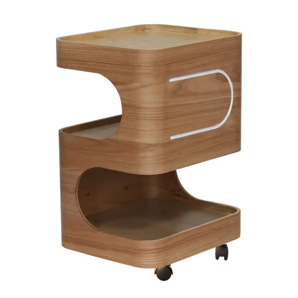 Lux Beauty Salon Wood Beauty Salon Trolley Cart Hair Salon Furniture Wooden Tool Trolley Carts