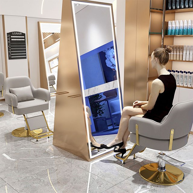 Modern Luxury Beauty and Hair Salon Furniture Reclining Hair Salon Barber Chair with Stand for Feet