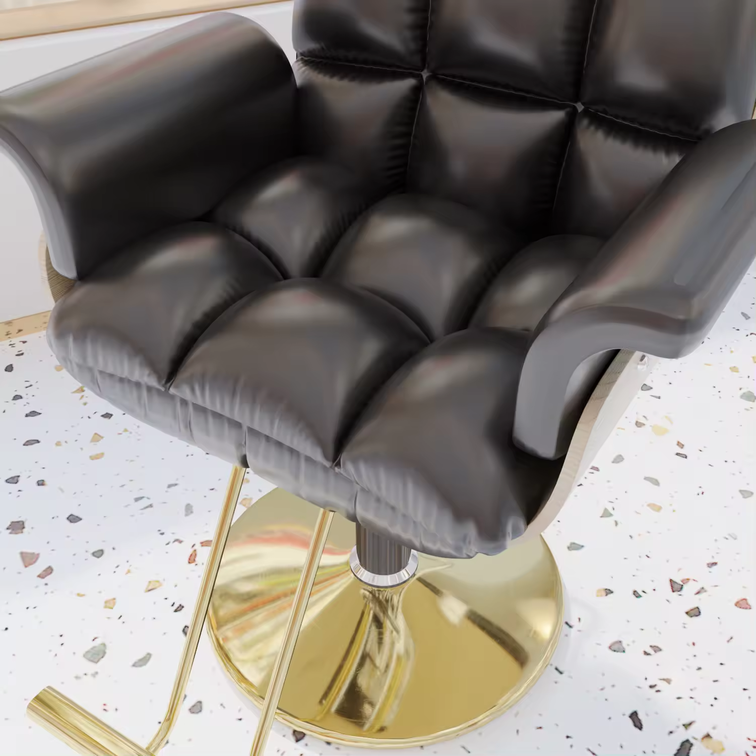 Optional Color Artificial leather design 360-degree rotatable Salon Barber Chair beauty shop equipment