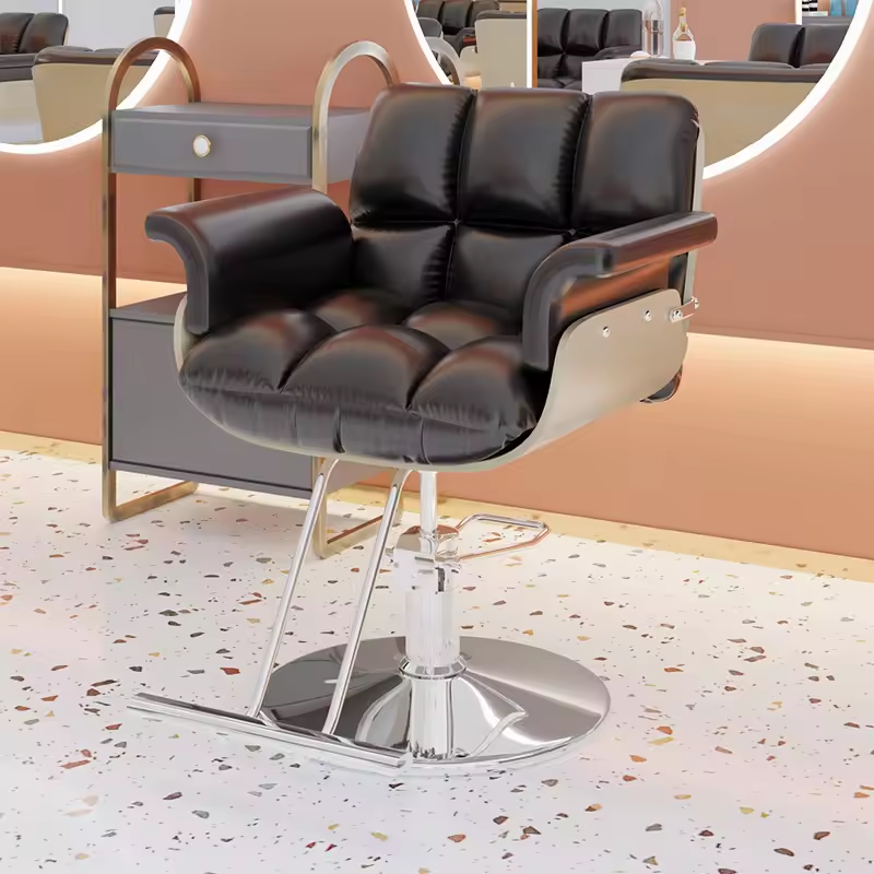 Optional Color Artificial leather design 360-degree rotatable Salon Barber Chair beauty shop equipment