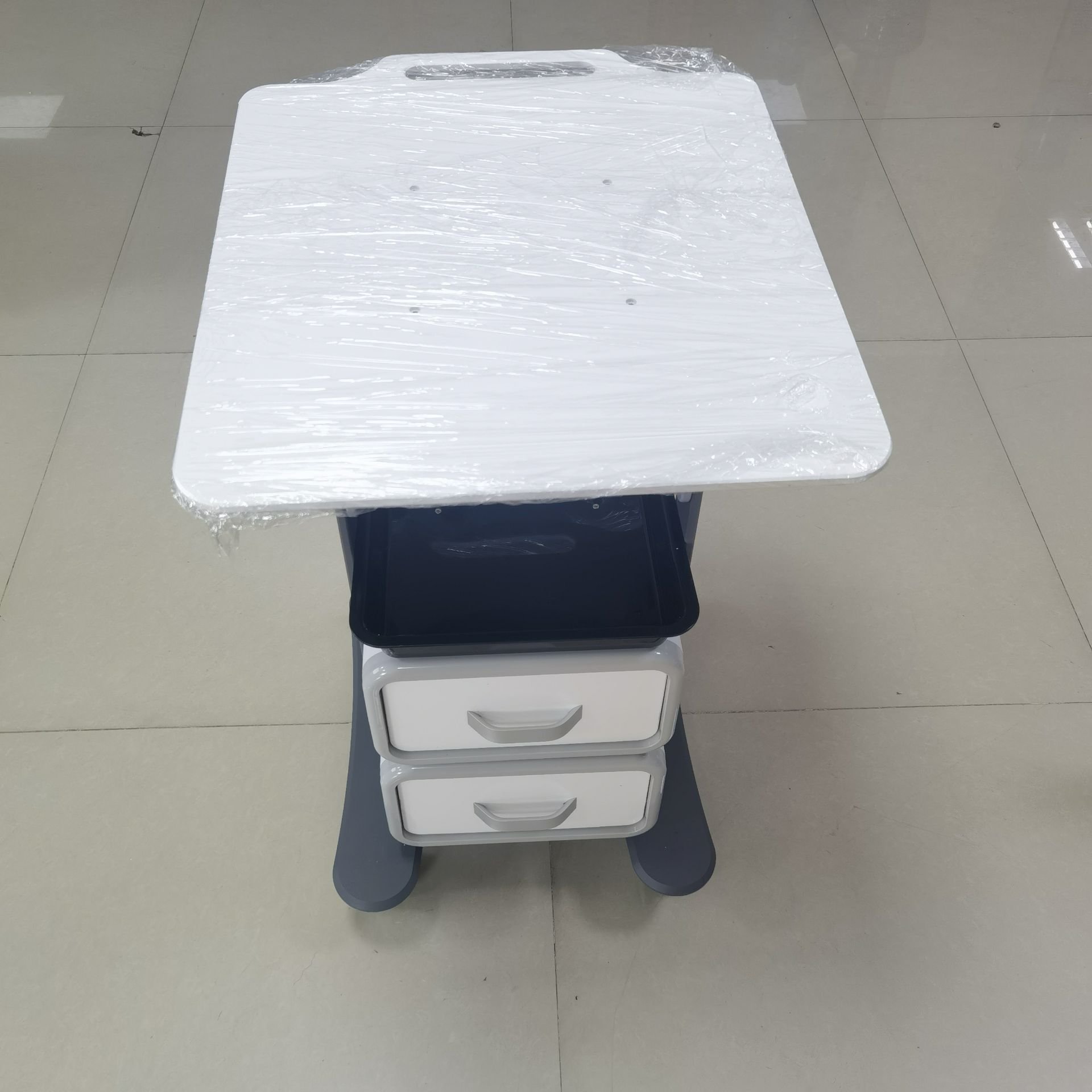 2023 Newest Beauty salon clinic medical Trolley Device ABS made beauty salon use medical patient trolley with double drawers