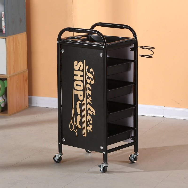 Professional Salon Furniture Low Price Wholesale Retail Multilayer Trolley Color Customized Thickened Design With Hair Dryer