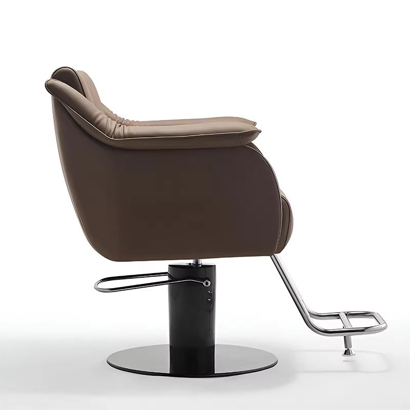 Popular leather yellow chair with large seat and soft armrests suitable for bedroom barber shop chair