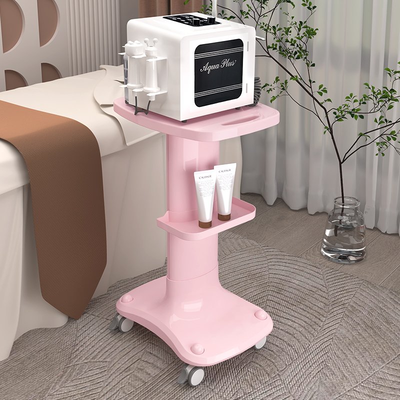 Custom Logo High Quality Thickened Panel High-grade Feel Effective Anti-slip Multi-layer Storage ABS Beauty Equipment Trolley