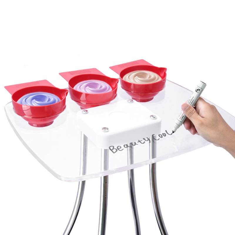 New Arrivals Salon Furniture Acrylic Hair Salon Tray Multi-Functional With Dye Bowl Beauty Salon Trolley