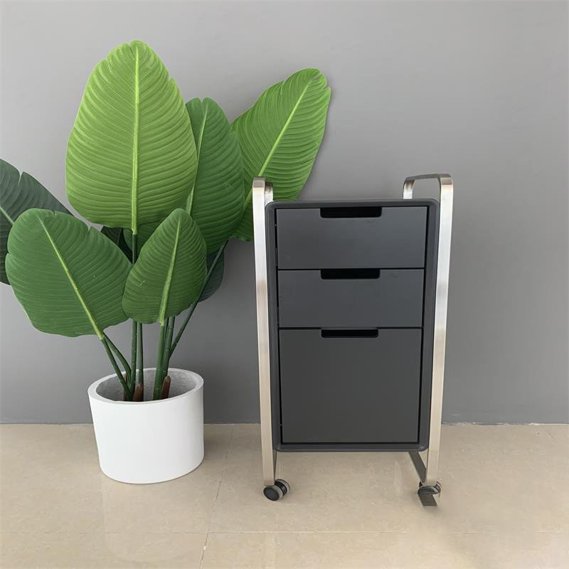 Wholesale Salon Shop Equipment With Hair Dryer Holder Stainless Steel Hair Salon Carts Trolleys Beauty White Color