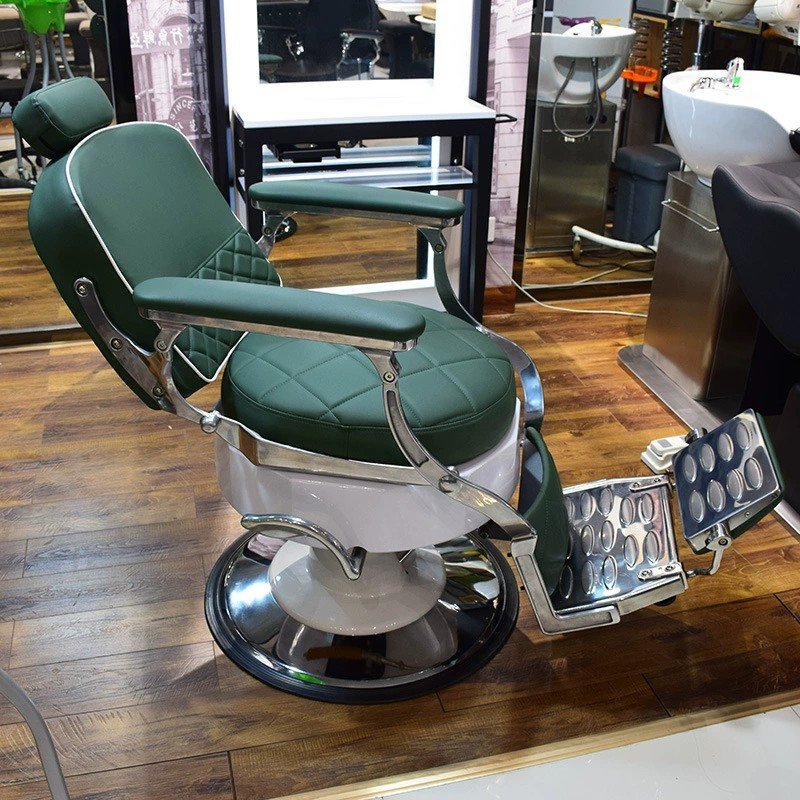 Beauty Professional characteristic barber chair green barber chair vintage barber chair