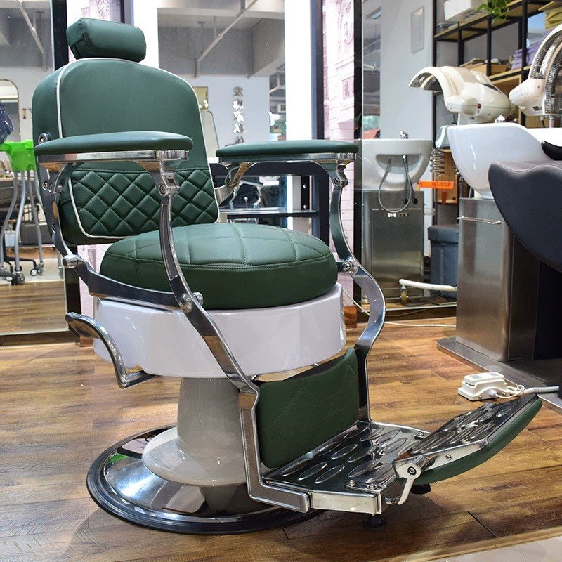 Beauty Professional characteristic barber chair green barber chair vintage barber chair