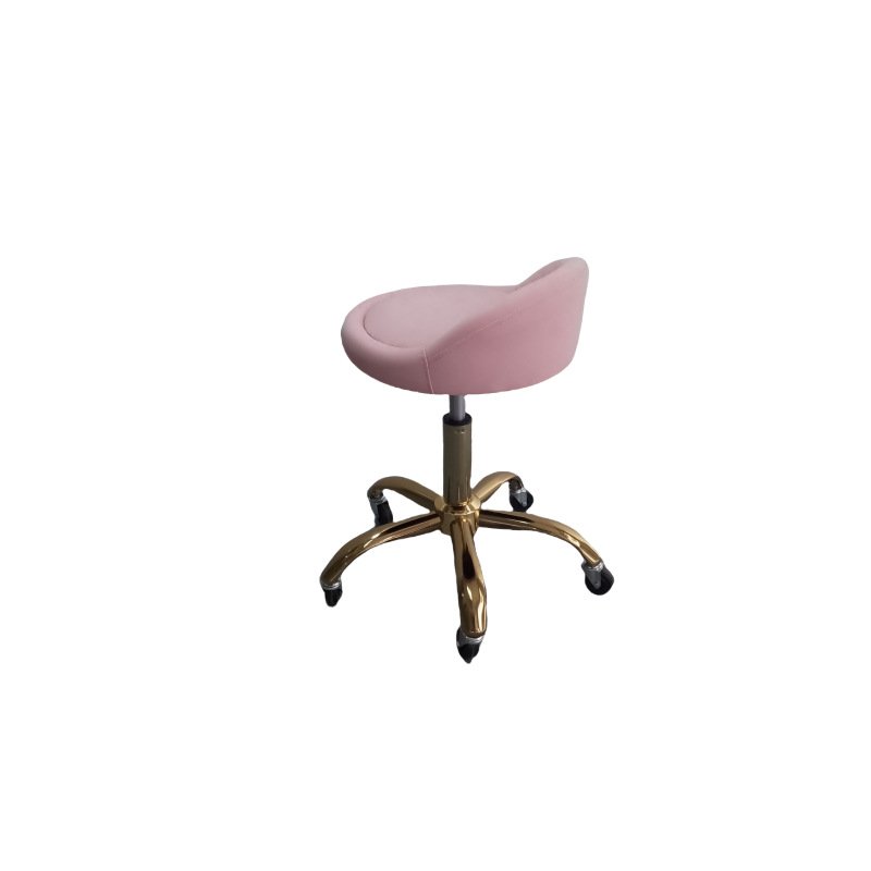 Hot Sale Salon Pink Adjustable Round High Chair Stool Back Hair Chair Cutting Hair hairdressing Lift Reclining Barber Chairs