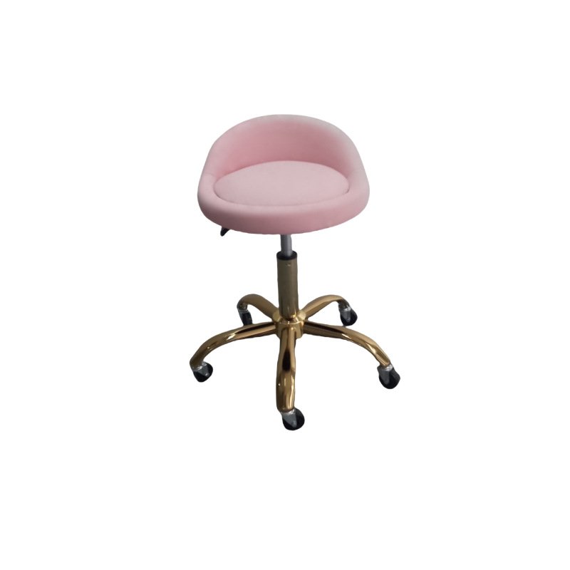Hot Sale Salon Pink Adjustable Round High Chair Stool Back Hair Chair Cutting Hair hairdressing Lift Reclining Barber Chairs