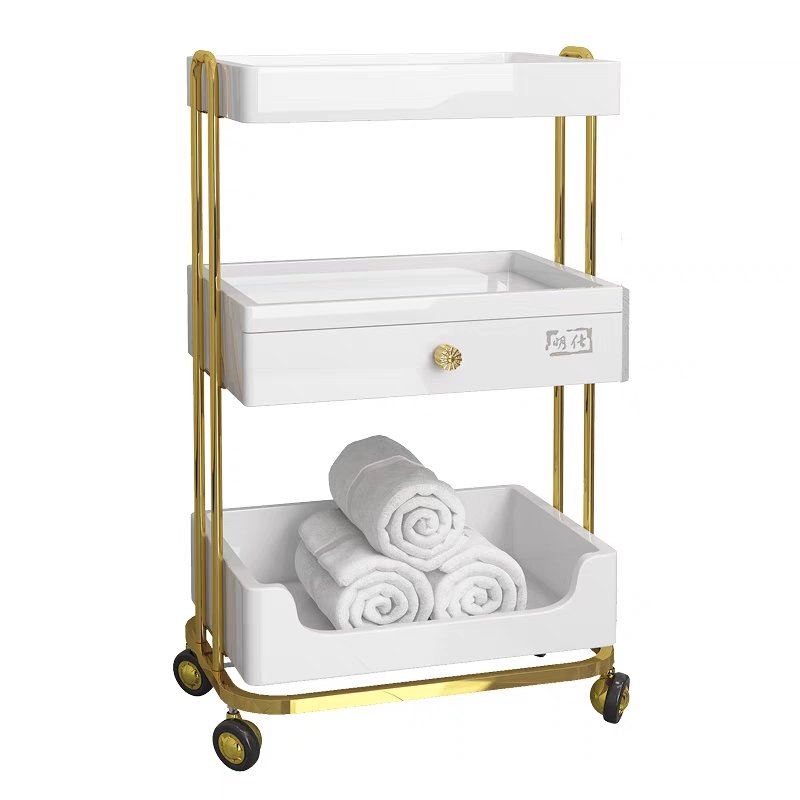 Modern Style Promotion Storage Cart With Wheel 3 Tiers Carts Trolleys Multifunctional Trolley Service Cart