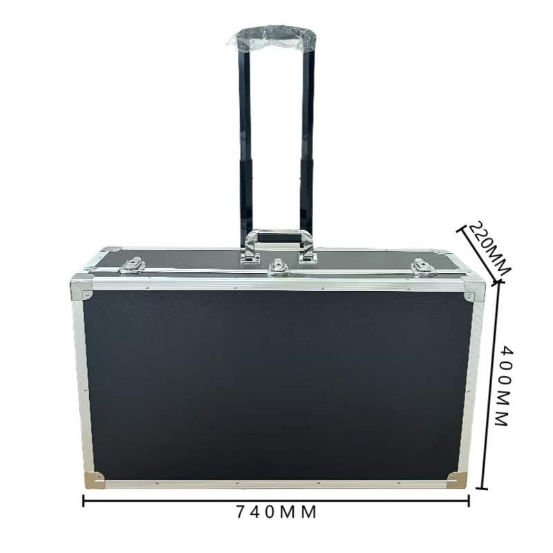 Custom aluminum alloy large portable password box suitcase for instrument equipment toolbox suitcase with EVA sponge storage box