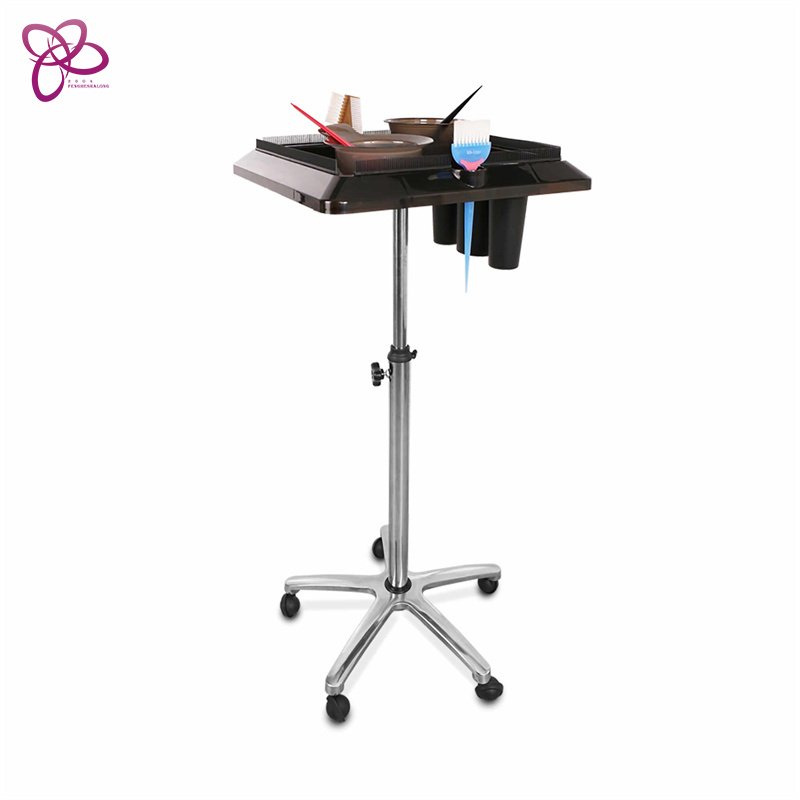 salon suppliers Stainless steel pipe support hair dye stand for barber station